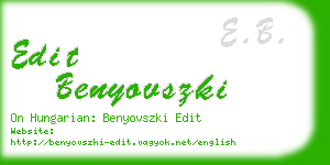 edit benyovszki business card